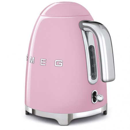 Ceainic electric SMEG KLF03PKEU, 2400 W, 1,7 l, bază rotativă la 360°, finisaj lucios, roz