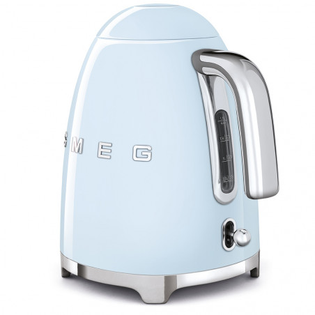 Ceainic electric SMEG KLF03PBEU, 2400 W, 1,7 l, bază rotativă la 360°, finisaj lucios, albastru pastel