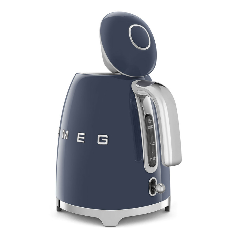 Ceainic electric SMEG KLF03NBEU, 2400 W, 1,7 l, bază rotativă la 360°, finisaj lucios, albastru marin