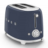 Prăjitor de pâine SMEG 50's Style TSF01NBEU, 950 W, 2 felii, 6 niveluri, Tava pentru firimituri, Cablu integrat, Oțel inoxidabil, Albastru închis