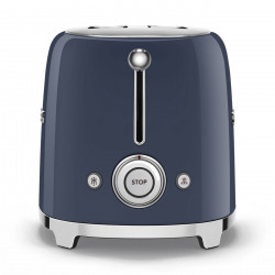 Prăjitor de pâine SMEG 50's Style TSF01NBEU, 950 W, 2 felii, 6 niveluri, Tava pentru firimituri, Cablu integrat, Oțel inoxidabil, Albastru închis