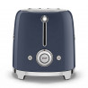 Prăjitor de pâine SMEG 50's Style TSF01NBEU, 950 W, 2 felii, 6 niveluri, Tava pentru firimituri, Cablu integrat, Oțel inoxidabil, Albastru închis