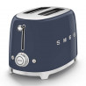 Prăjitor de pâine SMEG 50's Style TSF01NBEU, 950 W, 2 felii, 6 niveluri, Tava pentru firimituri, Cablu integrat, Oțel inoxidabil, Albastru închis