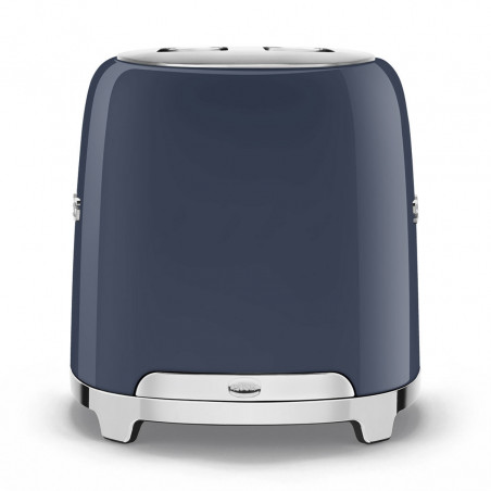 Prăjitor de pâine SMEG 50's Style TSF01NBEU, 950 W, 2 felii, 6 niveluri, Tava pentru firimituri, Cablu integrat, Oțel inoxidabil, Albastru închis