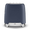 Prăjitor de pâine SMEG 50's Style TSF01NBEU, 950 W, 2 felii, 6 niveluri, Tava pentru firimituri, Cablu integrat, Oțel inoxidabil, Albastru închis