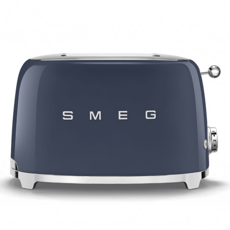 Prăjitor de pâine SMEG 50's Style TSF01NBEU, 950 W, 2 felii, 6 niveluri, Tava pentru firimituri, Cablu integrat, Oțel inoxidabil, Albastru închis