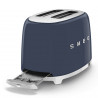 Prăjitor de pâine SMEG 50's Style TSF01NBEU, 950 W, 2 felii, 6 niveluri, Tava pentru firimituri, Cablu integrat, Oțel inoxidabil, Albastru închis