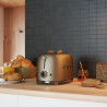 Prăjitor de pâine SMEG 50's Style TSF01CHMEU, 950 W, 2 felii, 6 niveluri, Tava pentru firimituri, Cablu integrat, Oțel inoxidabil, Culoare șampanie