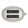 Prăjitor de pâine SMEG 50's Style TSF01MLMEU, 950 W, 2 felii, 6 niveluri, Tava pentru firimituri, Cablu integrat, Oțel inoxidabil, Bej