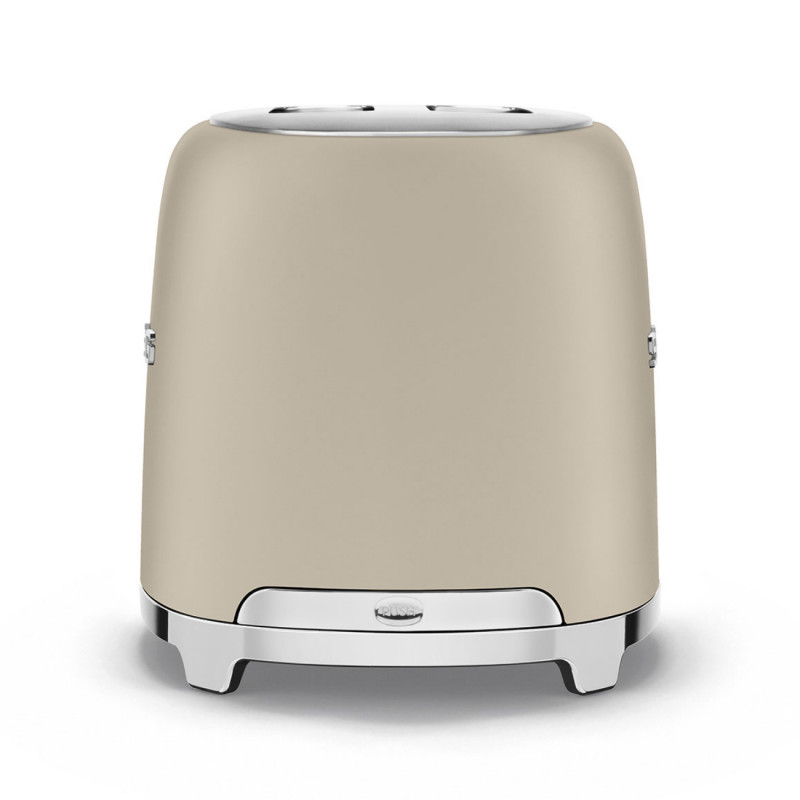 Prăjitor de pâine SMEG 50's Style TSF01MLMEU, 950 W, 2 felii, 6 niveluri, Tava pentru firimituri, Cablu integrat, Oțel inoxidabil, Bej