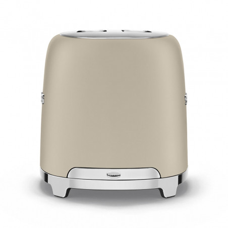 Prăjitor de pâine SMEG 50's Style TSF01MLMEU, 950 W, 2 felii, 6 niveluri, Tava pentru firimituri, Cablu integrat, Oțel inoxidabil, Bej