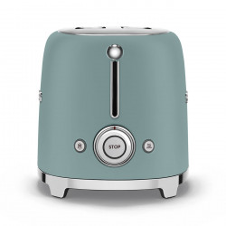 Prajitor de paine SMEG 50's Style TSF01EGMEU, 950 W, 2 felii, 6 trepte, Tava pentru firimituri, Cablu integrat, Otel inoxidabil, Verde smarald