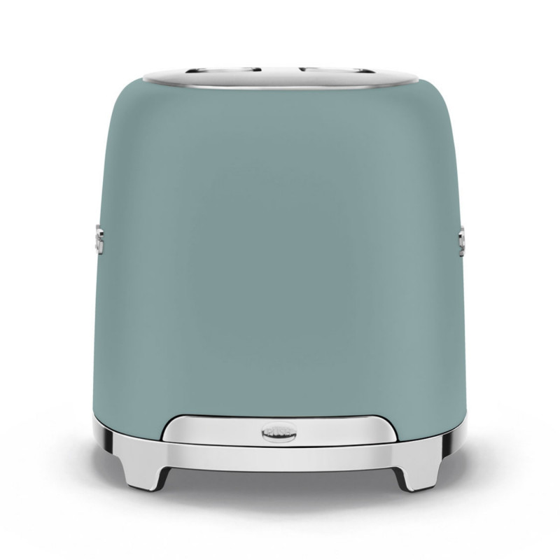 Prajitor de paine SMEG 50's Style TSF01EGMEU, 950 W, 2 felii, 6 trepte, Tava pentru firimituri, Cablu integrat, Otel inoxidabil, Verde smarald