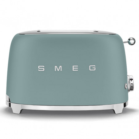 Prajitor de paine SMEG 50's Style TSF01EGMEU, 950 W, 2 felii, 6 trepte, Tava pentru firimituri, Cablu integrat, Otel inoxidabil, Verde smarald