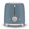 Prăjitor de pâine SMEG 50's Style TSF01SBMEU, 950 W, 2 felii, 6 niveluri, Tava pentru firimituri, Cablu integrat, Oțel inoxidabil, Albastru furtunos