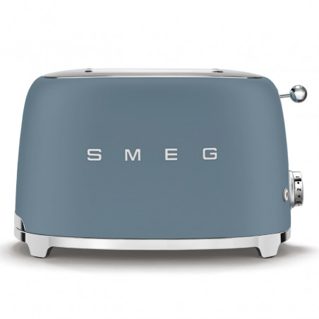 Prăjitor de pâine SMEG 50's Style TSF01SBMEU, 950 W, 2 felii, 6 niveluri, Tava pentru firimituri, Cablu integrat, Oțel inoxidabil, Albastru furtunos