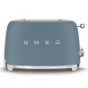 Prăjitor de pâine SMEG 50's Style TSF01SBMEU, 950 W, 2 felii, 6 niveluri, Tava pentru firimituri, Cablu integrat, Oțel inoxidabil, Albastru furtunos
