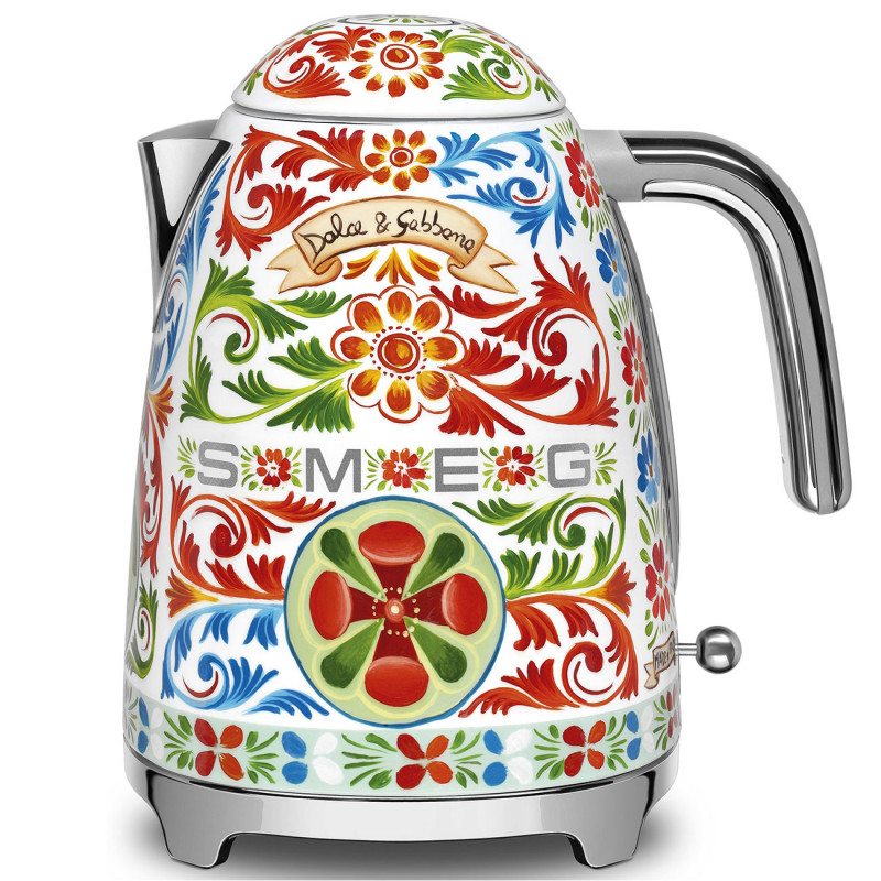 Ceainic electric SMEG Dolce & Gabbana KLF03DGEU, 2400 W, 1,7 l, bază rotativă la 360°, finisaj lucios, multicolor