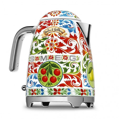 Ceainic electric SMEG Dolce & Gabbana KLF03DGEU, 2400 W, 1,7 l, bază rotativă la 360°, finisaj lucios, multicolor
