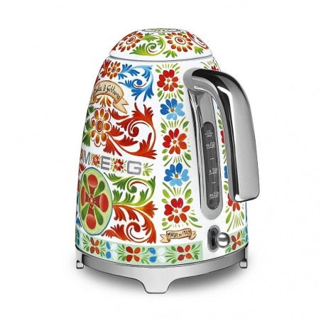 Ceainic electric SMEG Dolce & Gabbana KLF03DGEU, 2400 W, 1,7 l, bază rotativă la 360°, finisaj lucios, multicolor