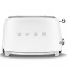 Prăjitor de pâine SMEG 50's Style TSF01WHMEU, 950 W, 2 felii, 6 niveluri, Tava pentru firimituri, Cablu integrat, Oțel inoxidabil, Alb mat