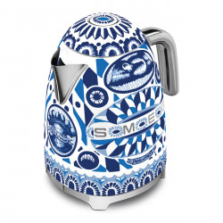 Ceainic electric SMEG Dolce & Gabbana KLF03DGBEU, 2400 W, 1,7 l, bază rotativă la 360°, finisaj lucios, albastru mediteranean