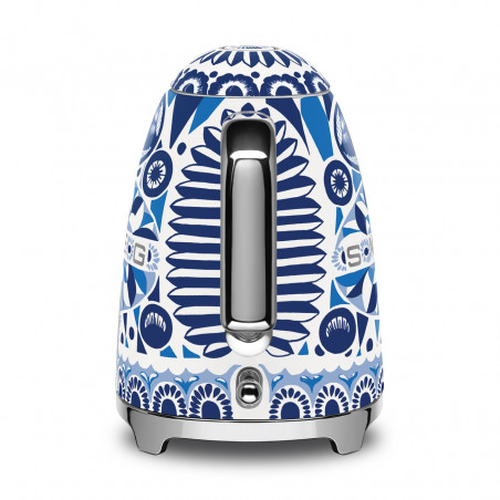 Ceainic electric SMEG Dolce & Gabbana KLF03DGBEU, 2400 W, 1,7 l, bază rotativă la 360°, finisaj lucios, albastru mediteranean