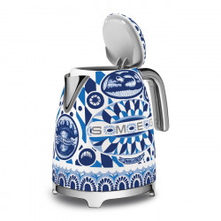 Ceainic electric SMEG Dolce & Gabbana KLF03DGBEU, 2400 W, 1,7 l, bază rotativă la 360°, finisaj lucios, albastru mediteranean