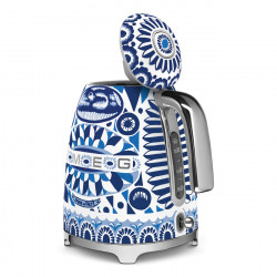 Ceainic electric SMEG Dolce & Gabbana KLF03DGBEU, 2400 W, 1,7 l, bază rotativă la 360°, finisaj lucios, albastru mediteranean