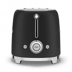 Prаjitor de pаine SMEG 50's Style TSF01BLMEU, 950 W, 2 felii, 6 trepte, Tava pentru firimituri, Cablu integrat, Otel inoxidabil, Negru mat
