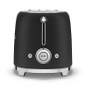 Prаjitor de pаine SMEG 50's Style TSF01BLMEU, 950 W, 2 felii, 6 trepte, Tava pentru firimituri, Cablu integrat, Otel inoxidabil, Negru mat