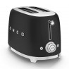 Prаjitor de pаine SMEG 50's Style TSF01BLMEU, 950 W, 2 felii, 6 trepte, Tava pentru firimituri, Cablu integrat, Otel inoxidabil, Negru mat