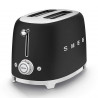 Prаjitor de pаine SMEG 50's Style TSF01BLMEU, 950 W, 2 felii, 6 trepte, Tava pentru firimituri, Cablu integrat, Otel inoxidabil, Negru mat