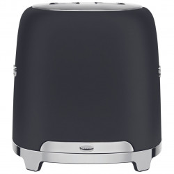 Prаjitor de pаine SMEG 50's Style TSF01BLMEU, 950 W, 2 felii, 6 trepte, Tava pentru firimituri, Cablu integrat, Otel inoxidabil, Negru mat