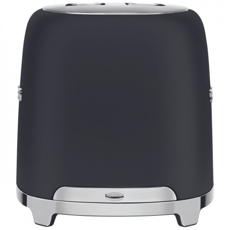 Prаjitor de pаine SMEG 50's Style TSF01BLMEU, 950 W, 2 felii, 6 trepte, Tava pentru firimituri, Cablu integrat, Otel inoxidabil, Negru mat