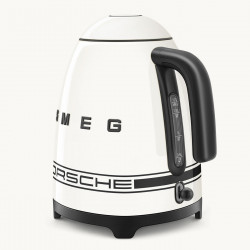 Ceainic electric SMEG Porsche KLF03PCWEU, 2400 W, 1,7 l, bază rotativă la 360°, finisaj lucios, alb