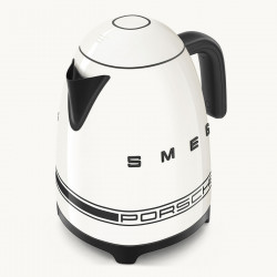 Ceainic electric SMEG Porsche KLF03PCWEU, 2400 W, 1,7 l, bază rotativă la 360°, finisaj lucios, alb
