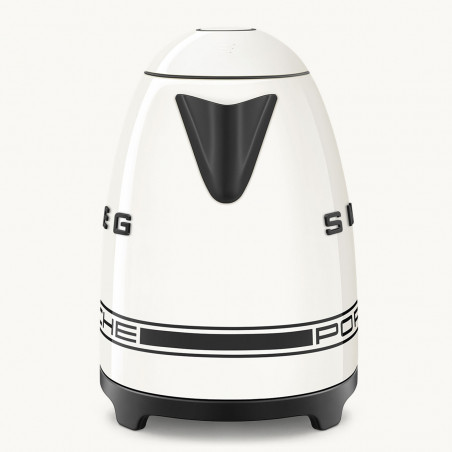 Ceainic electric SMEG Porsche KLF03PCWEU, 2400 W, 1,7 l, bază rotativă la 360°, finisaj lucios, alb