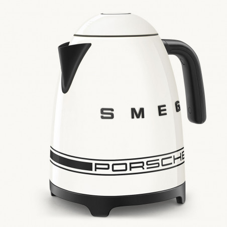 Ceainic electric SMEG Porsche KLF03PCWEU, 2400 W, 1,7 l, bază rotativă la 360°, finisaj lucios, alb