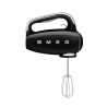 Mixer manual SMEG 50's Style HMF01BLEU, 250 W, 9 viteze, funcție Turbo, afișaj LED ascuns, cronometru, accesorii, negru