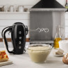Mixer manual SMEG 50's Style HMF01BLEU, 250 W, 9 viteze, funcție Turbo, afișaj LED ascuns, cronometru, accesorii, negru