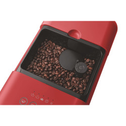 Mașină de espresso SMEG Collezione BCC01RDMEU, 1350 W, 19 bar, 1,4 l, 8 funcții, râșniță încorporată, roșu