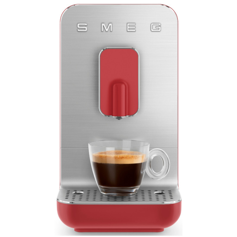 Mașină de espresso SMEG Collezione BCC01RDMEU, 1350 W, 19 bar, 1,4 l, 8 funcții, râșniță încorporată, roșu
