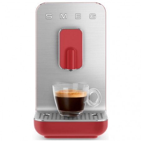 Mașină de espresso SMEG Collezione BCC01RDMEU, 1350 W, 19 bar, 1,4 l, 8 funcții, râșniță încorporată, roșu
