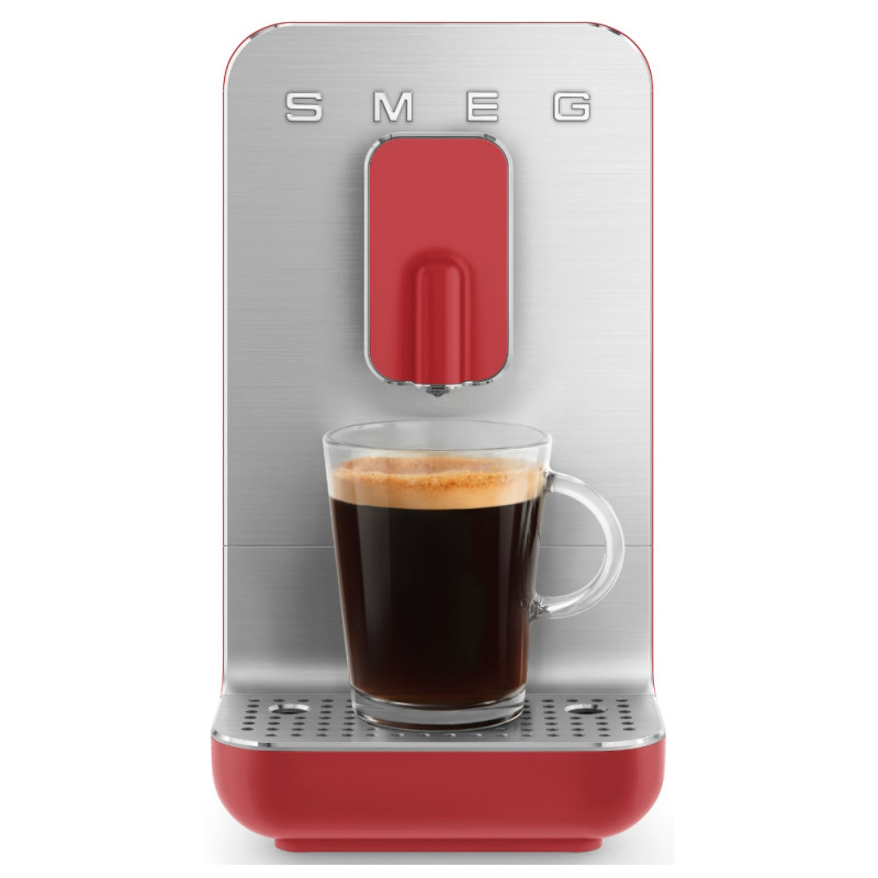 Mașină de espresso SMEG Collezione BCC01RDMEU, 1350 W, 19 bar, 1,4 l, 8 funcții, râșniță încorporată, roșu