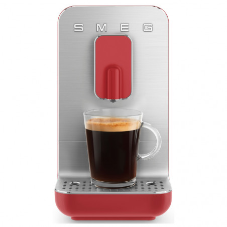 Mașină de espresso SMEG Collezione BCC01RDMEU, 1350 W, 19 bar, 1,4 l, 8 funcții, râșniță încorporată, roșu