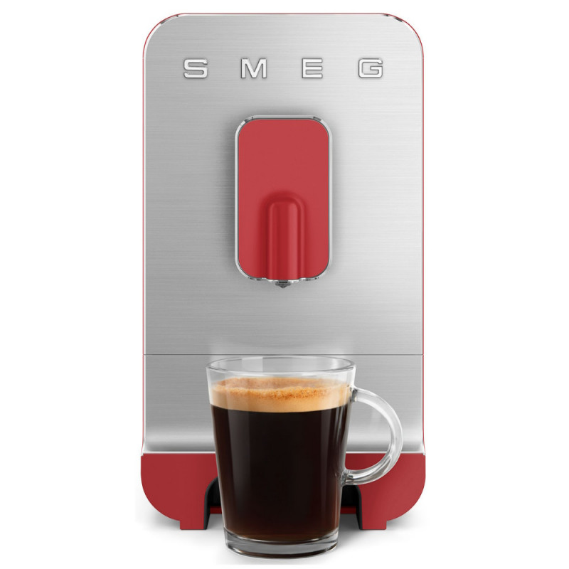 Mașină de espresso SMEG Collezione BCC01RDMEU, 1350 W, 19 bar, 1,4 l, 8 funcții, râșniță încorporată, roșu