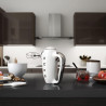 Mixer manual SMEG 50's Style HMF01WHEU, 250 W, 9 viteze, funcție Turbo, afișaj LED ascuns, cronometru, accesorii, alb
