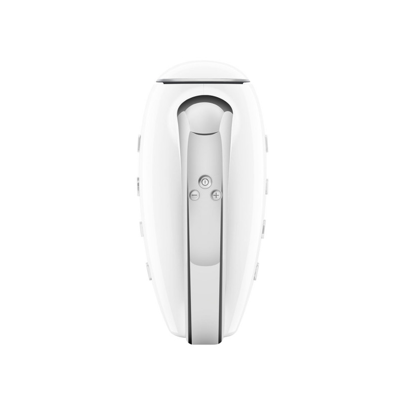 Mixer manual SMEG 50's Style HMF01WHEU, 250 W, 9 viteze, funcție Turbo, afișaj LED ascuns, cronometru, accesorii, alb