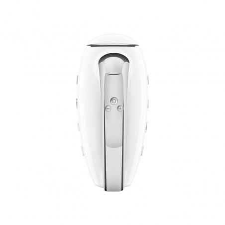 Mixer manual SMEG 50's Style HMF01WHEU, 250 W, 9 viteze, funcție Turbo, afișaj LED ascuns, cronometru, accesorii, alb
